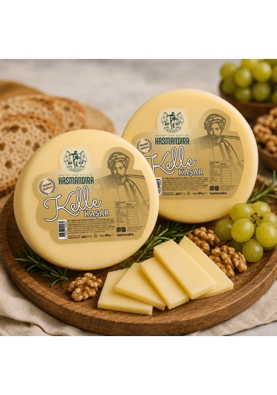 Hasmandıra Şirden Mayalı Kelle Kaşar Peyniri 400 G X 2 Adet Tam Yağlı Doğal Kaşar
