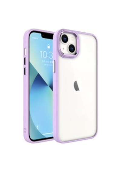 Lexroo İphone 14 Plus Krom Silikon Kılıf - Lila