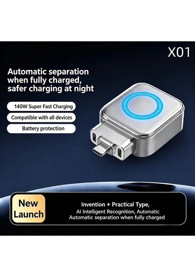 Abatech X01 Type-c Uyumlu Şarj Ayırıcı 140w Mini Adaptör 1 Adet