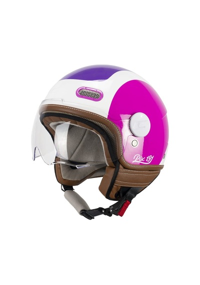 Cgm 191g Pix Sprint Viola Fucsia Fluo Sagomata Açık Kask Beyaz-pembe-mor