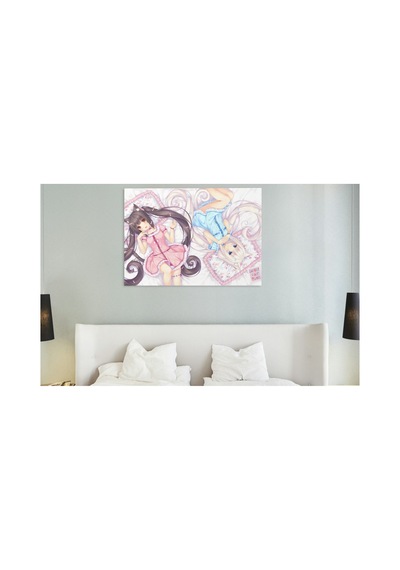 Owl Bag Nekopara Desenli Tasarım Duvar Halisi