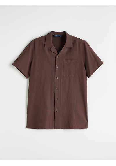 Lcwaıkıkı Classic Kahverengi Regular Fit Modal Karışımlı Erkek Gömlek