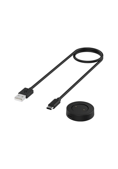 Caseonn Honor Magic Watch 2 42mm Manyetik Usb Hızlı Şarj Kablosu Siyah