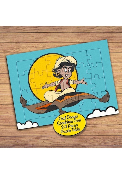 Uçan Halısı Ve Alaaddin Çocuklara Özel Puzzle Yapboz Tablo-pz147