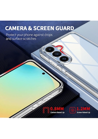 Samsung Galaxy Uyumlu S24 Fe Şeffaf Kılıf & 2 Adet Cam Ekran Koruyucu