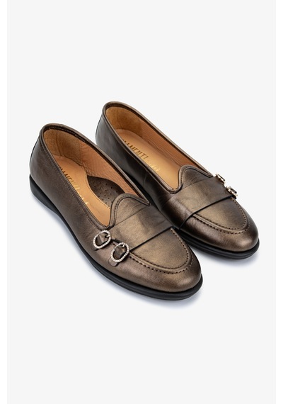 Valmenti Kadın Kahverengi Hakiki Deri Loafer Ayakkabı 611 E1712-06 Bn Ayk Sk25-26 Marrone Pearl Kahverengi