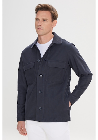 Ac&Co / Altınyıldız Classics Erkek Lacı Standart Fit Normal Kesim Gömlek Yaka %100 Pamuk Mont Lacı Lacivert Ac&Co / Altınyıldız Classics Erkek Lacı Standart Fit Normal Kesim Gömlek Yaka %100 Pamuk Mont Lacı Lacivert