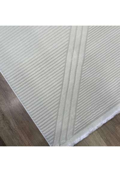 Hoom Rugs Gusto 1348a Bej Krem Modern Halı Mikrofiber Polyester Hav Vermez Spor Saçaklı Halı Bej - Krem