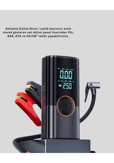 Hubrendy Kargo Çok Fonksiyonlu Araç Yol Yardım Kiti Jump Starter Ve Lastik Pompası
