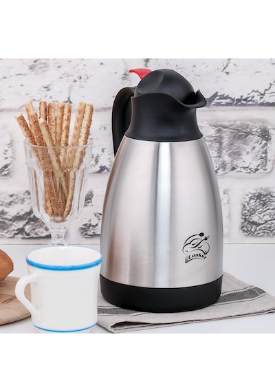 Cooker 1.5lt Çelik Termos Gümüş Siyah Ckr2031