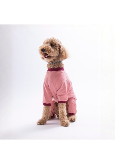 Pembe Love Air Pijama Orta Ve Büyük Irk Köpek Pijaması - Köpek Tulumu - Köpek Kıyafeti 15 Kg-45 Kg