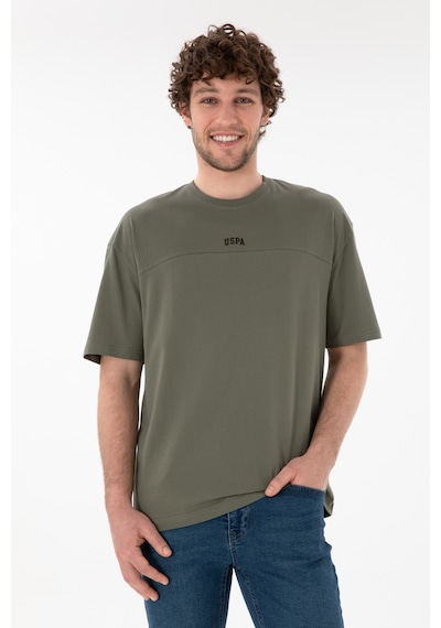 U.S. Polo Assn. Erkek Comfort Fit Bisiklet Yaka Haki Tişört 50306017-VR111