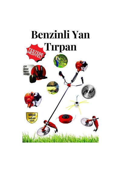 Rdx9635 Profesyonel Benzinli Yan Tırpan 52cc 2.8 Kw Yüksek Performanslı Ot Biçme Makinesi Benzinli Kenar Alma Makinesi Çim Biçme Makinesi