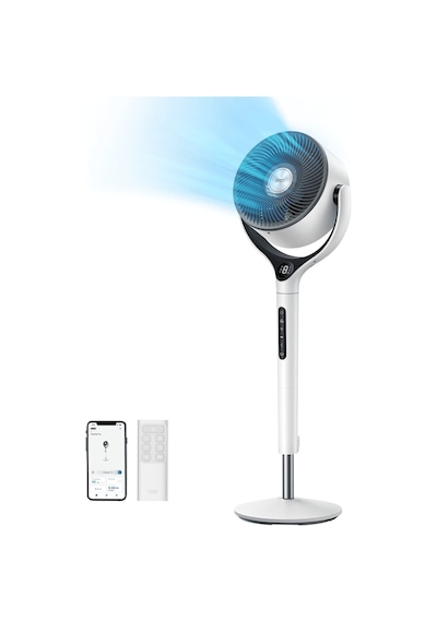 DREO Smart TurboPoly Fan 565S Akıllı Ayaklı Vantilatör, 1500+ Renk Işık, Ayarlanabilir Yükseklik, WiFi & Alexa, 6 Mod, 3D Salınım Beyaz DREO Smart TurboPoly Fan 565S Akıllı Ayaklı Vantilatör, 1500+ Renk Işık, Ayarlanabilir Yükseklik, WiFi & Alexa, 6 Mod, 3D Salınım Beyaz