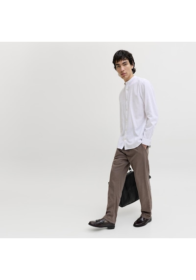 Jack & Jones Erkek Keten Karisimli Jogger Pantolon - Kane - 12248606 Çok Renkli