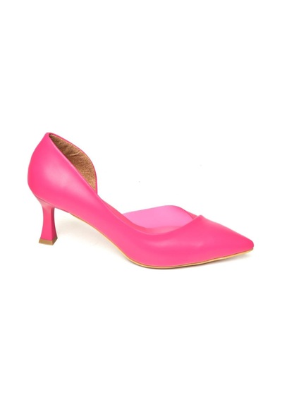 Fox Shoes U676035309 Fuşya Kalın Topuklu Kadın Ayakkabı Fuşya