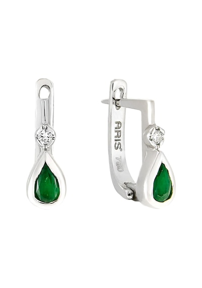 0,42 Ct Zümrüt Pırlanta Küpe
