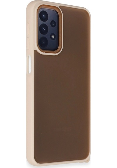 Samsung Uyumlu Galaxy A23 4g Kılıf Elegant Kapak Pudra