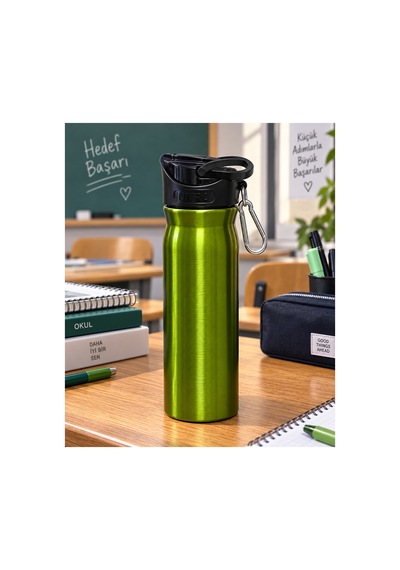 -12 500 Ml Çelik Matara Şah-2850 Yeşil