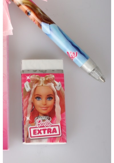 X Dekomus Lisanslı Barbie A6 Bloknot, Kurdele Başlıklı Uçlu Kalem Ve Silgi Seti Diğer
