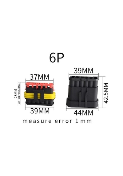Su Geçirmez Konnektör Soket Waterproof 6'lı