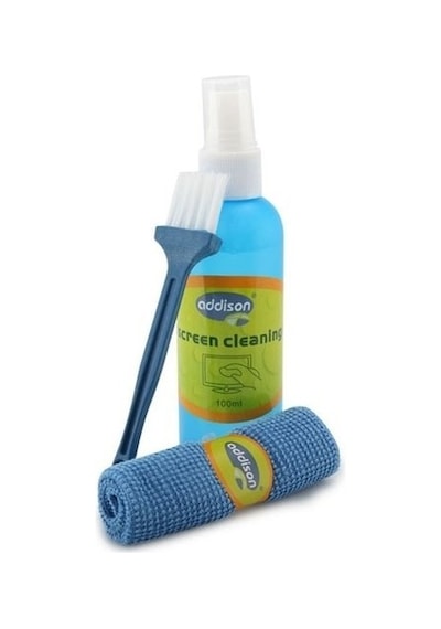 Addison 300782 Screen Cleaning Temizlik Spreyi 100 ML + Mikrofiber Bez + Temizlik Fırçası