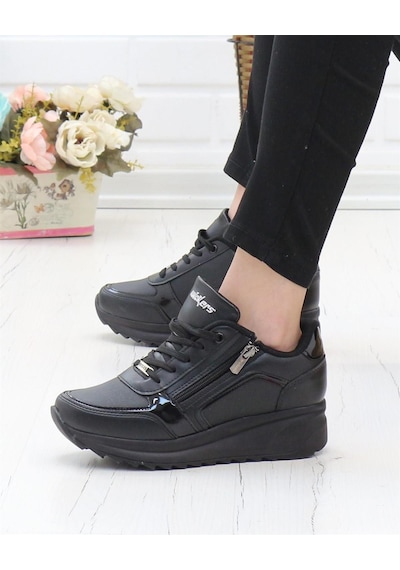 Wickers 2161 Siyah 36 40 Günlük Kadın Sneakers Siyah