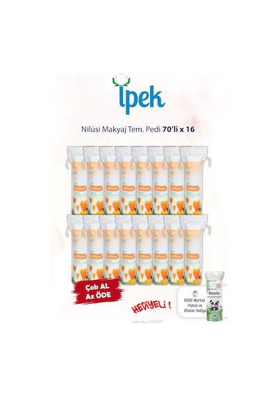 Nilüsi 70'li X 16 Makyaj Tem. Pamuğu Ve Rosie