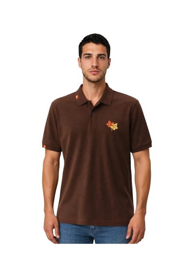 Arma Ar-ma Erkek Polo Yaka Tişört Baskisiz Basic Örme Kumaş Regular Fit %100 Pamuk 30/1 Çift Toplama Penye Pike Y31374358602 Kahverengi-k1
