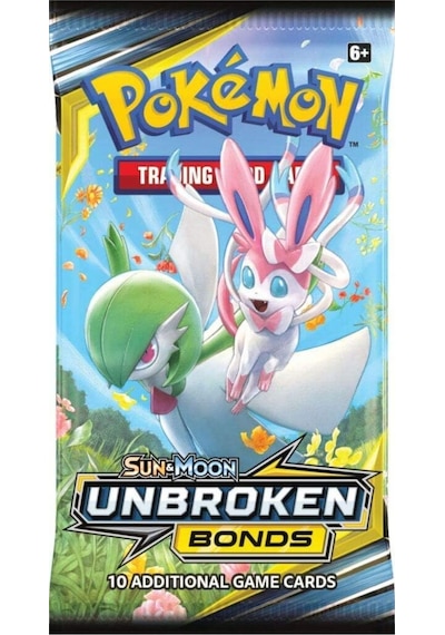Pokemon Oyun Kartı Tcg Sun & Moon Unbroken Bonds Booster Pack - 1 Paket 10 Kart