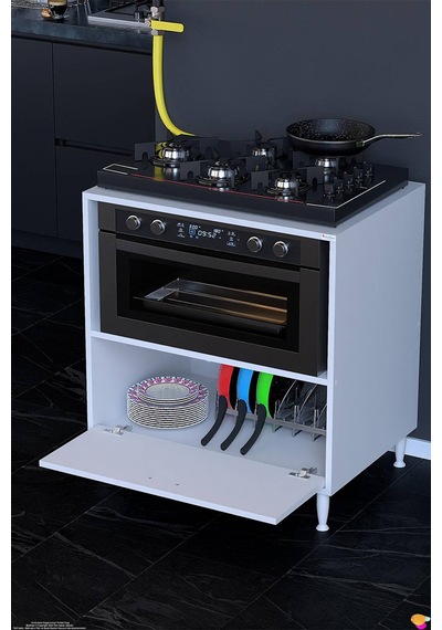 Perax 70 Cm Kapaklı Set Üstü Ocak Dolabı Fırınlık Kiler Çok Amaçlı Mutfak Modülü 70x87x48 Cm Beyaz Perax 70 Cm Kapaklı Set Üstü Ocak Dolabı Fırınlık Kiler Çok Amaçlı Mutfak Modülü 70x87x48 Cm Beyaz