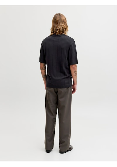 Jack & Jones William Structure Erkek Siyah Polo Tişört 12291042-b