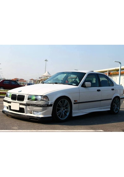 Bmw 3 Serisi E36 1990-2000 Uyumlu Üniversal Laguna Lip Esnek Ön Lip 2 Parça Tampon Altı Dil Karlık Ön Ek 00 Şüscaroto Aksesuar