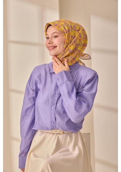 Silk Home Soft Eşarp 73091-38 Vizon, Turuncu, Mor, Sarı