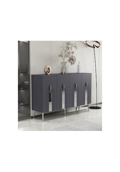 Garden 120 Cm Konsol Tv Sehpası Çok Amaçlı Dolap Antrasit-gümüş Antrasit-gümüş Garden 120 Cm Konsol Tv Sehpası Çok Amaçlı Dolap Antrasit-gümüş Antrasit-gümüş