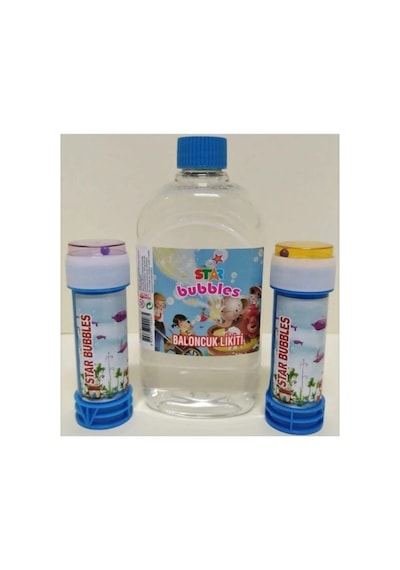 1 Adet Köpük Tabancası Yedek Baloncuk Solüsyonu 500 Ml 2 Adet Köpük Baloncuk Oyuncağı