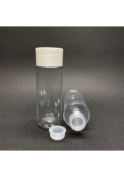 100 Cc Silindir Kalın Sert Şişe - Beyaz Kalın Kapaklı- 100ml Kör