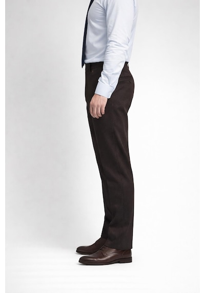 Classics Men Caserta Klasik Fit Likralı Erkek Kanvas Pantolon - 7515 Kahverengi