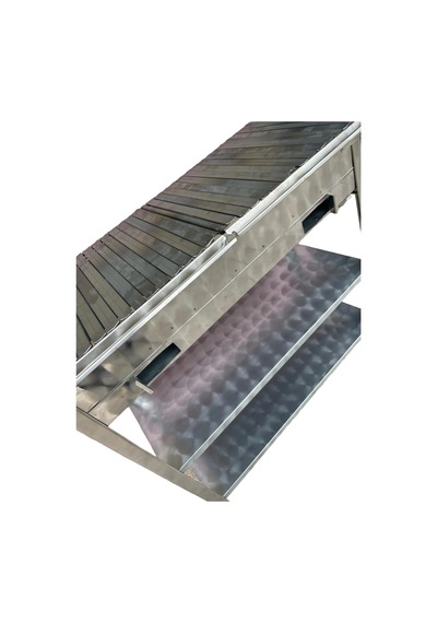 Paslanmaz Kömürlü Mangal Tekerlekli 40 X 90 Cm Çift Sehpalı