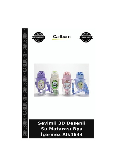 Sevimli 3d Desenli Su Matarası Bpa İçermez Şık Renkli Pratik Çok Renkli