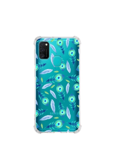 Prinrify Samsung Galaxy M30s Uyumlu Nazar Boncuğu 3 Baskılı Şeffaf Köşe Korumalı Antişok Kılıf