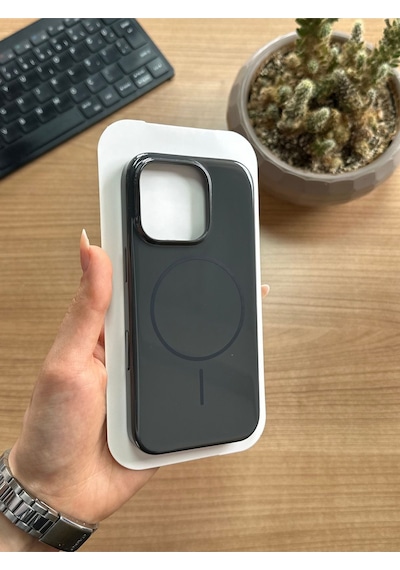 Apple Uyumlu iPhone 16 Pro Animasyonlu Stylus Silikon Kılıf Siyah
