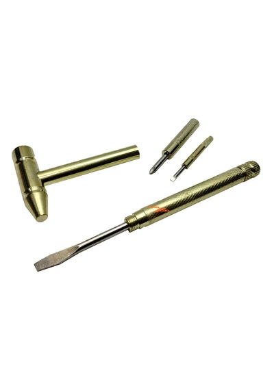 4 Parça Hobi Çekiç 90 Gr Tornavida Set Gümüşçü Kuyumcu Çekici