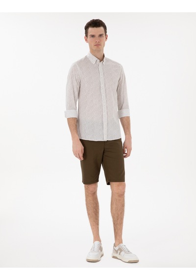 Pierre Cardin Erkek Haki Gömlek Desenli 50304595-vr027 Haki