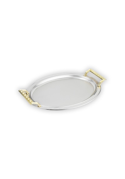 Schafer Ela 2 Li Oval Çay Tepsisi-platin02