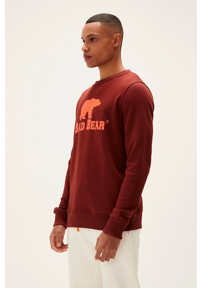 Bad Bear Logo Crewneck Erkek Sweatshirt-25278 - Kahverengi
