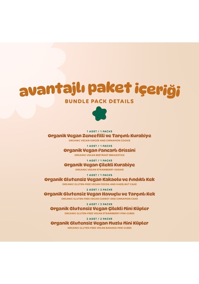 Organik Tatlı & Tuzlu Mola Paketi - 10 Adet 7 Çeşit