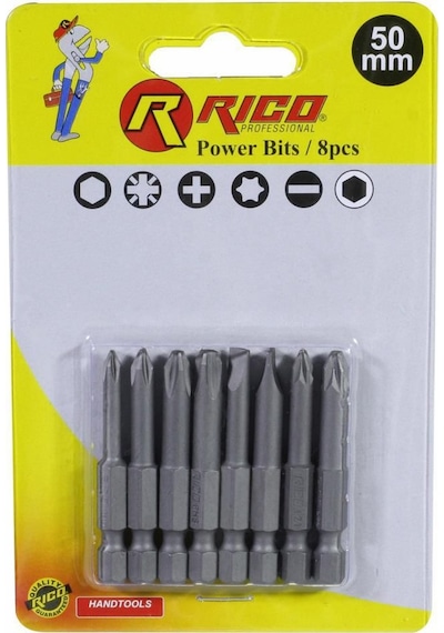 Rico 8 Parça Düz-yıldız Bits Uç Seti 50 Mm Rico 8 Parça Düz-yıldız Bits Uç Seti 50 Mm