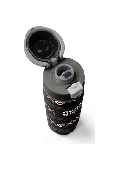 Coral High Siyah Pudra Desenli Pipetli Ve Direkt İçim Çelik Termos 800 Ml 38595 Siyah - Füme