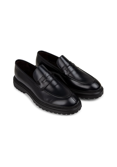 Deery Hakiki Deri Lacivert Loafer Erkek Ayakkabı - 01878mlcve01 Lacivert
